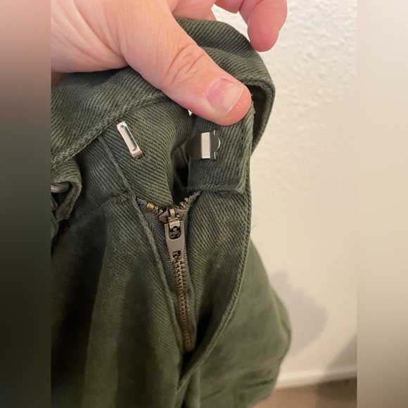 PACSUN Size 25 Womens Green 100% Cotton Zip Fly Pockets Belted Cargo Pants - Picture 6 of 8
